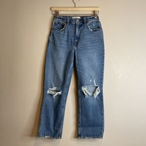 Abercrombie And Fitch The Ankle Straight Ultra High Rise Curve‎ Love Jeans 26/2s